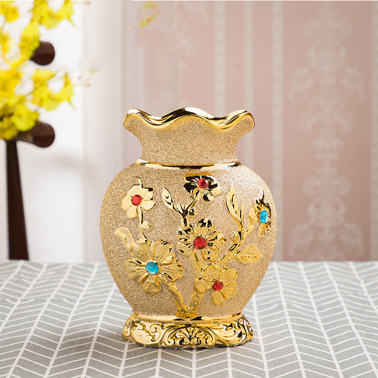 Gold Ceramic Vase